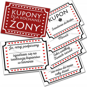 Kupony Miłości Dla Żony Walentynki Dzień Kobiet