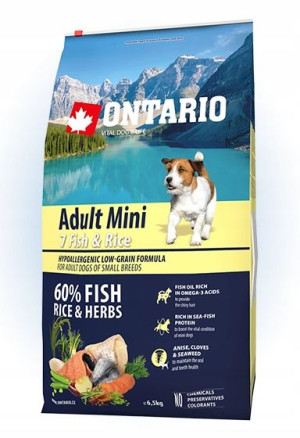 Ontario Adult Mini 7 Fish&rice 6,5kg Ryba