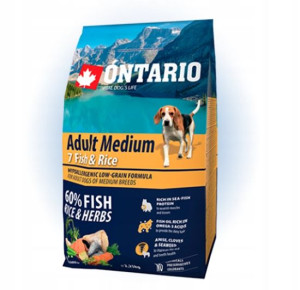 Ontario Adult Medium 7 Fish&rice 2,25kg Ryba