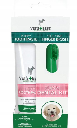 Vet's Best Dental Puppy Kit Zestaw do Mycia Zębów