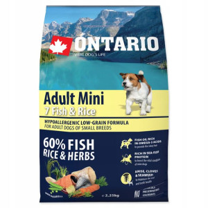 Ontario Adult Mini 7 Fish&rice 2,25kg Ryba
