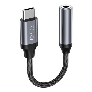 Adapter Tech-protect Ultraboost USB-C/mini jack 3.5mm Black