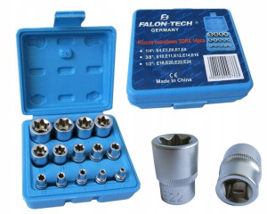 Zestaw Nasadek Torx Wewnetrzny E4 E24 14szt Torxy
