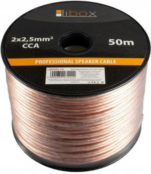Kabel Przewód Głośnikowy 2x2,5mm Cca Hq 50 Metrów