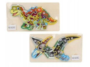 Układanka Drewniana Dinozaur Puzzle Nauka 10el