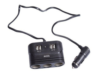 Rozgałęźnik Gniazda Zapalniczki - 3xgniazda+4x Usb