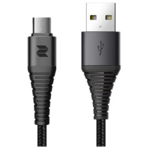 Kabel Usb - Micro Usb Wzmacniany Czarny 1m