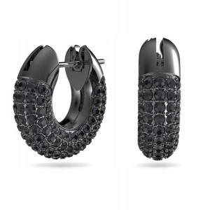 SWAROVSKI - Kolczyki Dextera Hoop S Black