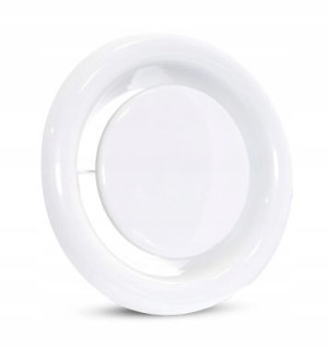 Anemostat KW wyciągowy fi 125 mm 12,5 cm biały metalowy