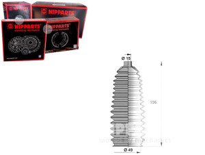 Zestaw Osłony Drążka Kierwoniczego Nipparts 53537t