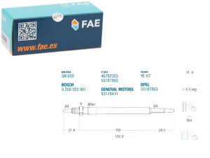 Świeca Żarowa Opel Fae