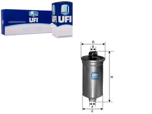 Filtr Paliwa Ufi 113977 71736109 82403555 6058519