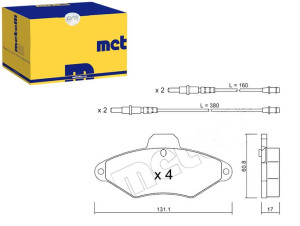 Klocki Hamulcowe Citroen Xantia 93-01 Czuj Metelli