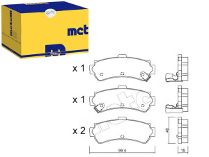 Klocki Hamulcowe Nissan Almera 95-97 Tył Metelli