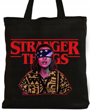 Czarna Torba Na Zakupy Stranger Things Hellfire Y4
