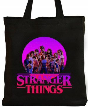 Czarna Torba Na Zakupy Stranger Things Hellfire Y4