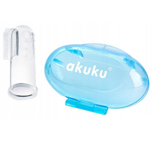 AKUKU Szczoteczka silikonowa w etui blue