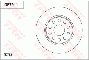 Tarcza hamulcowa TRW DF7911 1K0615601AA