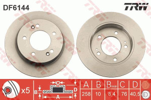 Tarcza hamulcowa TRW DF6144 584111P300