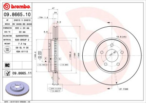 Tarcza hamulcowa BREMBO 09.8665.11 4097477