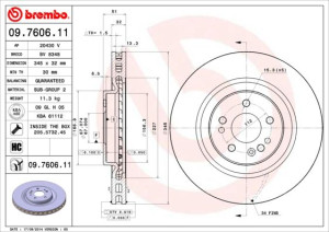 Tarcza hamulcowa BREMBO 09.7606.11 1634210312