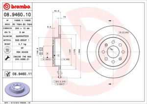 Tarcza hamulcowa BREMBO 08.9460.11 55700593