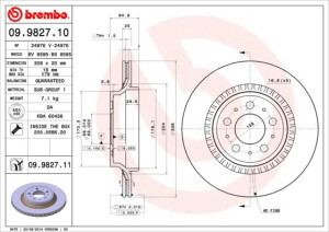 Tarcza hamulcowa BREMBO 09.9827.11 8624926