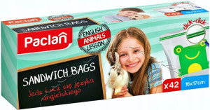Paclan woreczki śniadaniowe słówka strunowe 16x17
