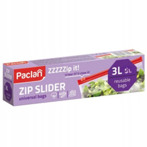 Paclan woreczki na żywność z klipsem 3l 15 sztuk
