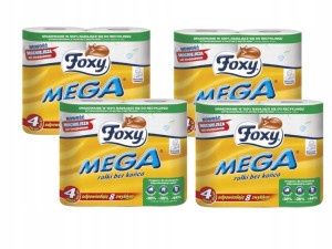 Foxy Mega zestaw papierów toaletowych 4opakowania