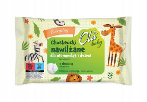 Chusteczki nawilżane dla dzieci Ola 72 sztuki