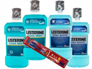 Listerine płyn do płukania jamy ustnej zestaw x4