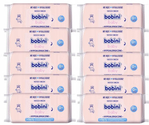 Bobini chusteczki nawilżane hypoalergiczne zestx10