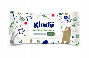 Kindii chusteczki nawilżane natural balance 60szt