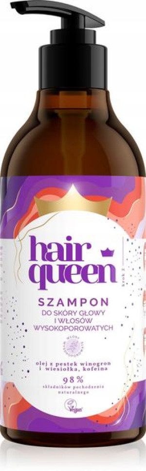 Hair Queen szampon do włosów wysokoporowate 400ml