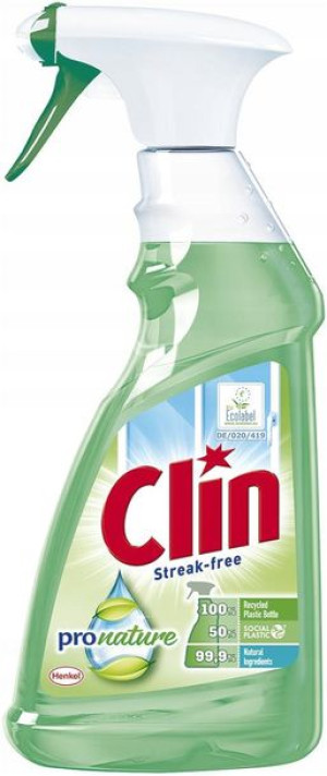 Clin Pronature Płyn do mycia szyb z pompką 500 ml