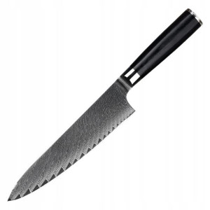 NÓŻ SZEFA KUCHNI Stal Damasceńska OSTRY 19,5cm XL