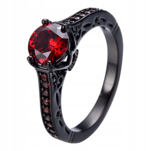 OBRĄCZKA Pierścionek ZARĘCZYNOWY GOTHIC 316L r.19