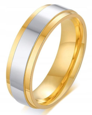OBRĄCZKA ŚLUBNA Pierścionek STALOWY 5mm 316L r.19