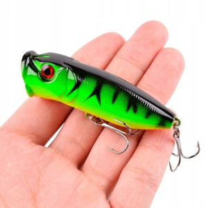 Popper Flopper Wobler Okoń Szczupak F141 Zielony