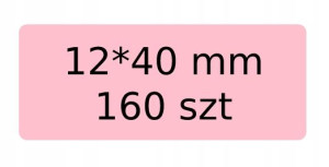 NIIMBOT Etykiety Naklejki RÓŻOWE 12*40mm 160szt