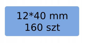 NIIMBOT Etykiety Naklejki BŁĘKITNE 12*40mm 160szt