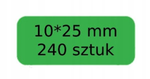 NIIMBOT Etykiety Naklejki ZIELONE 10*25mm 240szt