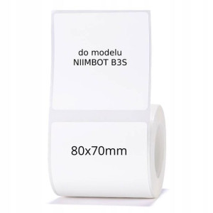 NIIMBOT Etykiety Naklejki do B3S 80*70mm 95szt