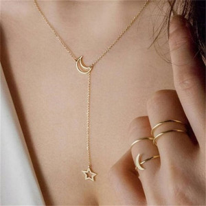 Naszyjnik Choker Celebrytka Długa Boho Złoty 51