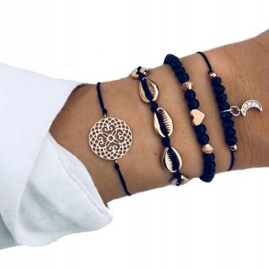 Zestaw Bransoletek Boho Retro Punk Charms 60