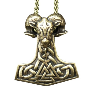 NASZYJNIK MŁOT THORA Valknut Kompas Baran 126