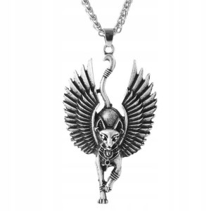 NASZYJNIK Bastet AMULET Staroegipski RA Słońce 132