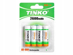 Akumulatorki AA R6 2600 mAh NiMH Tinko 4szt