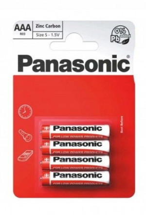 Zestaw Panasonic 4szt AAA cynk karbon